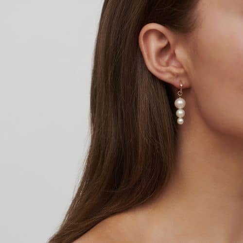 Alternative view of Julie Sandlau Elin Ear Pendant White Freshwater Pearls