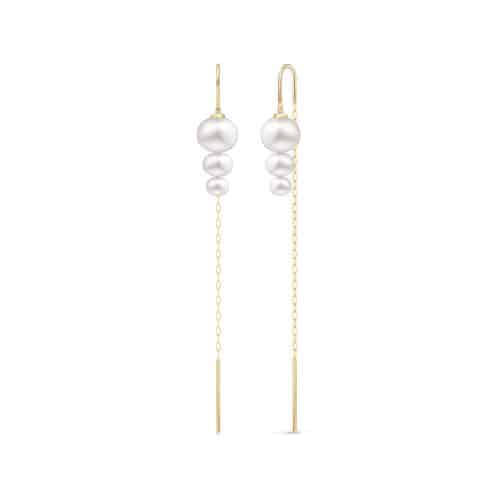 Julie Sandlau Eden Chain Earring White Freshwater Pearls
