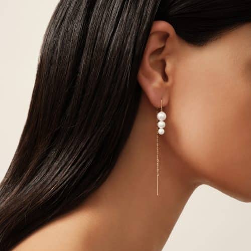 Alternative view of Julie Sandlau Eden Chain Earring White Freshwater Pearls