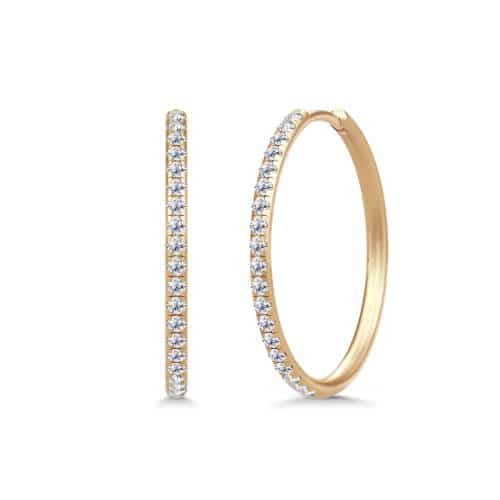 Julie Sandlau Lulia Hoops Large I/SI brilliant cut diamonds