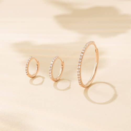 Alternative view of Julie Sandlau Lulia Hoops Medium I/SI brilliant cut diamonds