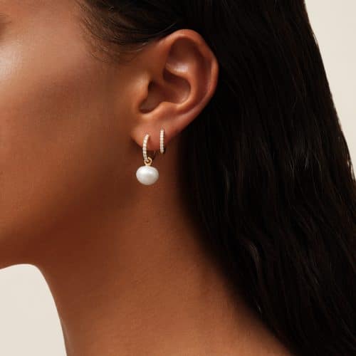 Julie Sandlau Lulia Hoops Medium I/SI brilliant cut diamonds - Bilde 4