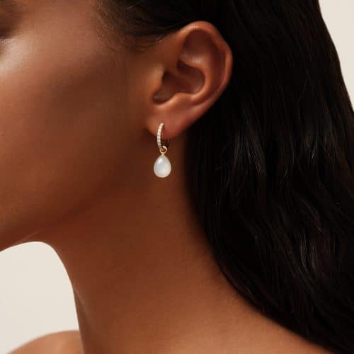 Julie Sandlau Lulia Hoops Medium I/SI brilliant cut diamonds - Bilde 7