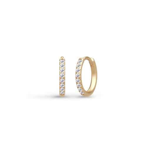 Julie Sandlau Lulia Hoops Mini I/SI brilliant cut diamonds