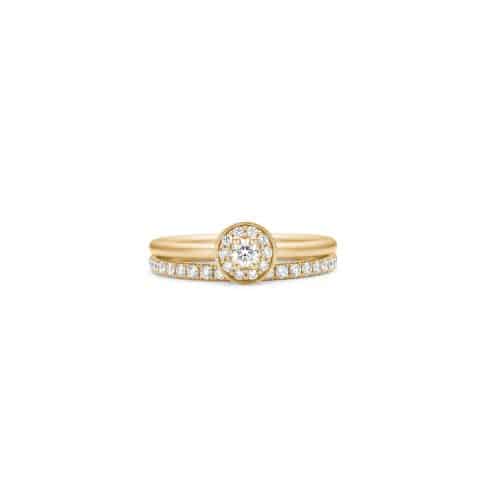 Alternative view of Julie Sandlau Lulia Halo Ring I/SI brilliant cut diamonds