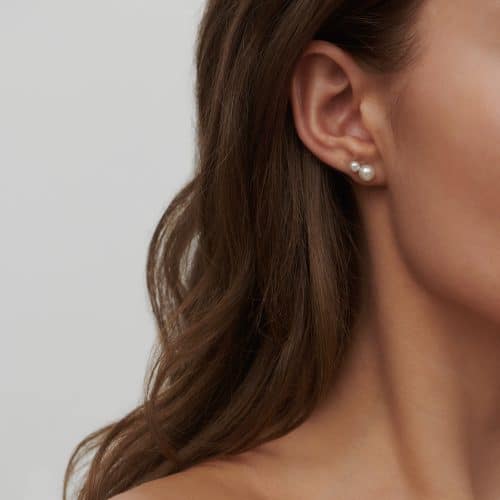 Alternative view of Julie Sandlau Edna Earstud White Freshwater Pearls