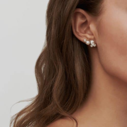 Julie Sandlau Edna Earstud White Freshwater Pearls - Bilde 4