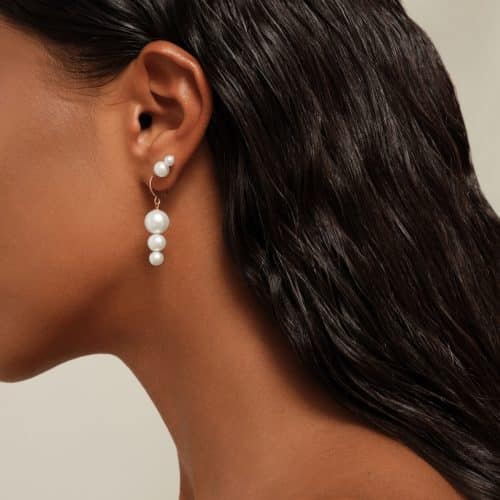 Julie Sandlau Edna Earstud White Freshwater Pearls - Bilde 5