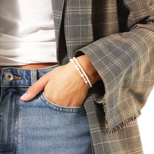 Alternative view of Julie Sandlau Eden and Esther Bracelet Look White Pearl