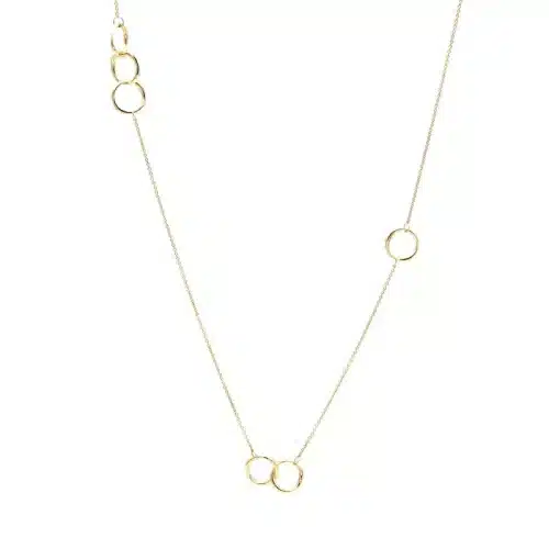 Noën "CLOSED" forgylt halssmykke 80cm